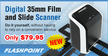 Flashpoint 35mm Film and Slide Scanner with Software and Cable for USB 2.0 Interface for Windows XP