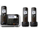 Panasonic KX-TG6843B Expandable Digital Cordless Answering System with 3 Handsets - Refurbished