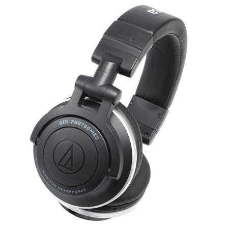 Audio-Technica ATH-PRO700MK2 Professional DJ Monitor Headphones with 53mm Drivers and 50 deg./90 deg. Earpiece Swiveling Capability