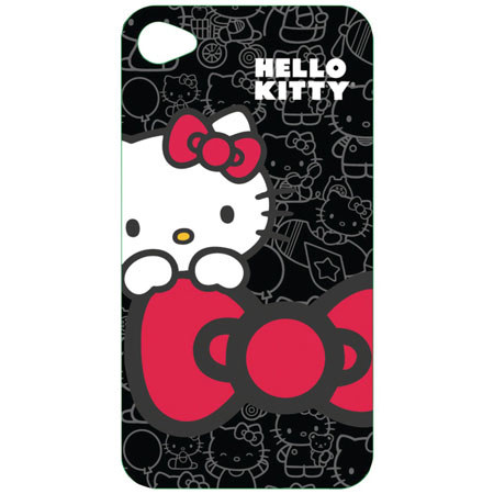 UPC 077283058851 product image for Hello Kitty KT4488B4 Polycarbonate Wrap for Apple iPhone 4, Black | upcitemdb.com