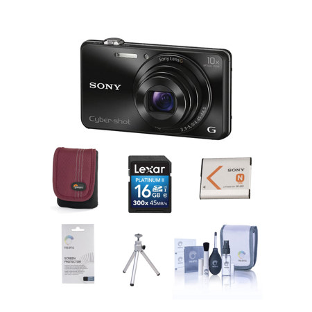 Sony Cyber-shot DSC-WX220 Digital Camera, Black With Upgrade Accessory ...