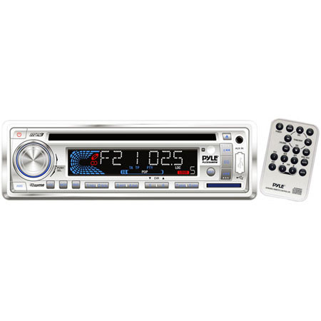 Pyle PLCD36MR AM/FM-MPX IN-Dash Marine CD/MP3 Player, Weatherband, USB & SD Card Function