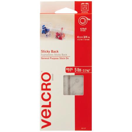 UPC 075967901370 product image for Velcro Sticky Back Tape, 4' x 3/4" Size, White | upcitemdb.com