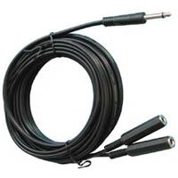 

Audio 2000s ADC210C 20'x4/8mm Two 1/4" Female Mono (TS) to One 1/4" Male Mono (TS) Audio Cable