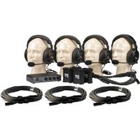 

Anchor Audio PortaCom Four User Wireless Package with 1x Dual Headset, 3x Single Headsets and 4x 50' Cables