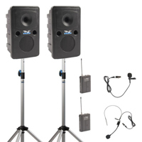 

Anchor Audio Go Getter Dual Wireless Deluxe Package with GG-8001 Companion Speaker, LM-60 Lapel Mic & HBM-TA4F Headband Mic