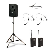 

Anchor Audio Liberty Platinum Dual Wireless Basic Package, AC Only, with 2x HBM-TA4F Headband Mic