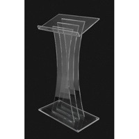 

AmpliVox SN3065 3-Pane Contemporary Acrylic Lectern, Custom Tint