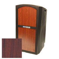 

AmpliVox Pinnacle Multimedia Hard Shell Plastic Podium with No Sound System, Mahogany