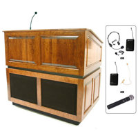 

AmpliVox SW3035 Ambassador Lectern with Wireless Sound System