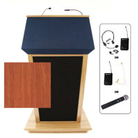 

AmpliVox SW3045 Wireless Patriot Plus Lectern with Lapel Mic, Cherry