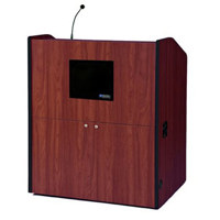 

AmpliVox Wireless Multimedia Smart Podium with Headset Mic, Cherry