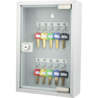 

Barska 10 Position Key Cabinet with Glass Door, Gray