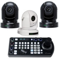 

BirdDog 2 Pack Eyes P200 1080P Full NDI PTZ Camera with Sony Sensor & HDMI/3G-SDI, Black With Eyes P200 1080P Full NDI PTZ Camera White - With BirdDog PTZ Keyboard Controller