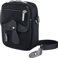 

Billingham Stowaway Compact Shoulder Bag for Small Compact or Mirror Less Camera with Accessories, Black Canvas with Black Leather Trim