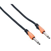 

Bespeco Silos Series 9.8' Instrument Cable with 1/4" Mono to 1/4" Mono Jacks, Black/Orange