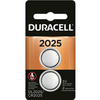 

Duracell DL2025 3V 165mAhLithium Coin Battery, 2-Pack