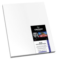 

Canson Infinity Rag Photographique 100% Cotton Rag, Ultra Smooth White Matte Inkjet Paper, 310gsm, 17x22", 25 Sheets