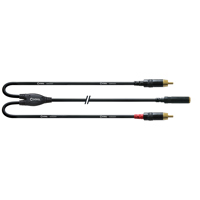 

Cordial Cables Cordial Cables Unbalanced Y-Adapter; 1ft. 1/8" TS Female to (2x) RCA Male; 1ft.