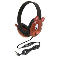 

Califone 2810-BE Bear Motif Stereo Headphone with Adjustable Headband, 25 Ohms, 20-20KHz Frequency Response, 3.5mm Mini Plug