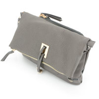 

Cameleon Aya Clutch Handbag with Concealed Carry Compartment and Adjustable Holster, Smokey Brown Vegan Leather