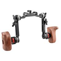 

CAMVATE ARRI Rosette Style Extension-type Wooden Handle Kit with 15mm Railblock