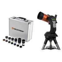 

Celestron NexStar 4 SE Maksutov-Cassegrain Computerized Telescope - with Deluxe Accessory Kit (5 Celestron Plossl Eyepieces, 1.25" Barlow Lens, 1.25" Filter Set, Accessory Carry Case