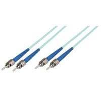 

Camplex OM3 3m (9.84') 50/125u 10-Gig Multimode Duplex ST to ST Fiber Optic Patch Cable, Aqua