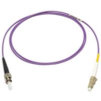 

Camplex 9.84' OM4 50/125 10/40/100G Multimode Simplex ST to LC Armored Fiber Patch Cable, Purple