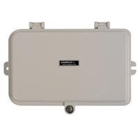 

Camplex Plastic Wall Mount Terminal Box with Swing Out Splice Tray, Holds 6 Simplex Fiber Adapters