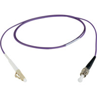 

Camplex 32.8' OM4 10/40/100G Multimode Simplex LC to ST Fiber Optic Patch Cable, Purple