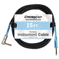 

ChromaCast Pro Series 15' Straight to Angle Instrument Cable, 23AWG, Daphne Blue