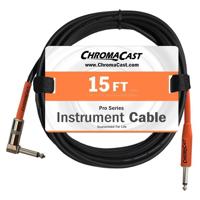 

ChromaCast Pro Series 15' Straight to Angle Instrument Cable, 23AWG, Sunset Orange