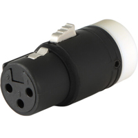 

Cable Techniques Low Profile Right-Angle XLR 3-Pin Female Connector with B-Shell, Large/White Cap