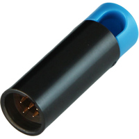 

Cable Techniques LPS Low Profile Right-Angle TA5F Mini XLR 5-Pin Male Connector, Large/Blue Cap