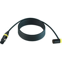 

Cable Techniques 50' Premium Low Profile Straight XLR-3F to XLR-3M Right-Angle Mogami W2549 Microphone Cable, Yellow Cap/Ring