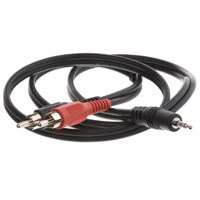 

Comprehensive Standard Series 3.5mm Stereo Mini Plug to 2 RCA Plugs Audio Cable 3'