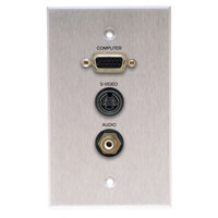 

Comprehensive Single Gang Wallplate, HD15, S-Video, 1RCA -Passthru, Stainless Ivory