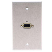 

Comprehensive Single Gang Wallplate, HD15 Female(1)-Passthru, Kydex White