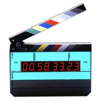 

Denecke Dcode TS-3EL Time Code Clapper Slate w/Backlight Display, B&W Clapper Sticks