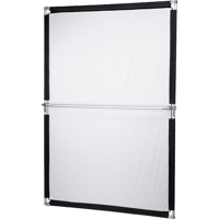 

Fotodiox Studio Solutions 140x200cm Sun Scrim Kit, Includes Hinged Aluminum Frame, 2x Stop Diffusion Panel, Silver/White Reflective Panel