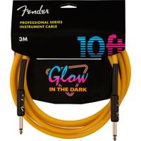 

Fender 10' Professional Series Glow In The Dark Instrument Cable, Straight/Straight, Orange