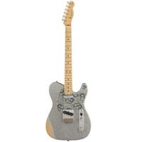 

Fender Brad Paisley Road Worn Telecaster Electric Guitar, Maple Fingerboard, Silver Sparkle