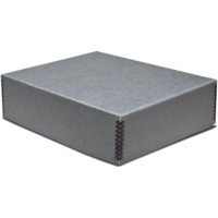 

Print File Drop-Front Metal Edge Archival Storage Box, 17.5x22.5x3", Gray