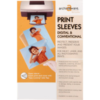 

Archivalware Digital Output Sleeving, Archival 3 mil Polypropylene Print Protectors, 11x14", Sealed on One Side, Pack of 25