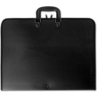 

Itoya Start 1 Polypropylene Portfolio, Zippered Binder with Internal Holding Straps, 20x26x3", Cover Color: Black.