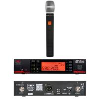 

Galaxy Audio DHX Wireless Handheld Microphone System, Includes DHXR Receiver and HH65SC Condenser Transmitter, D Frequency 584-607 MHz