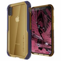 

Ghostek Cloak 4 Shockproof Hybrid Case for iPhone XS Max, Blue/Gold