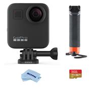 

GoPro MAX 360 Action Camera - Bundle With 32GB MicroSDHC Card, GoPro Floating Hand Grip Handler, Microfiber Cloth