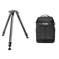 

Gitzo Systematic GT5533LS Series 5 3-Section Carbon Fiber Tripod, 88 lbs Capacity, 57" Max Height, Long - With Gitzo Century Traveler Backpack for DSLR Camera